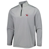 Veste à demi-fermeture éclair grise Tommy Bahama Kansas City Chiefs On Deck IslandZone pour homme