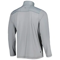 Veste à demi-fermeture éclair grise Tommy Bahama Kansas City Chiefs On Deck IslandZone pour homme