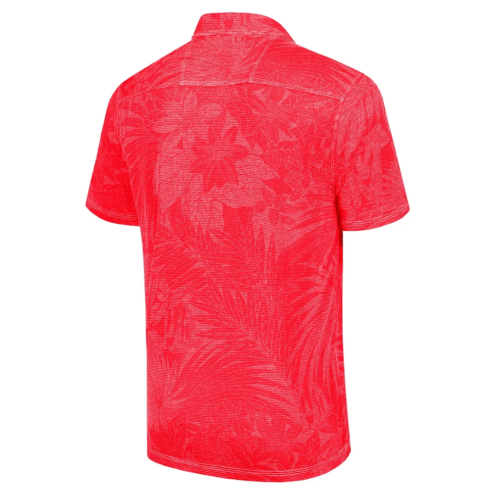 Polo Tommy Bahama rouge pour homme Kansas City Chiefs Sport Santiago Paradise