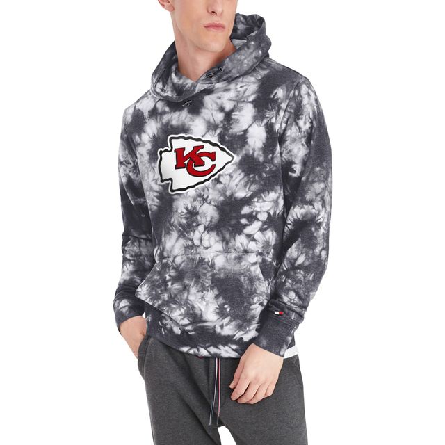 Tommy Hilfiger Black Kansas City Chiefs Stanley Tie-Dye pour hommes - Chandail à capuchon