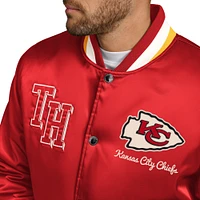 Men's Tommy Hilfiger Red Kansas City Chiefs Dante Full-Snap Satin Jacket