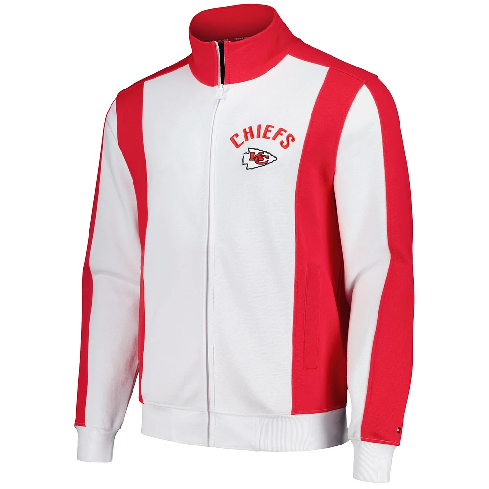 Men's Tommy Hilfiger White/Red Kansas City Chiefs Nolan Full-Zip Track Jacket