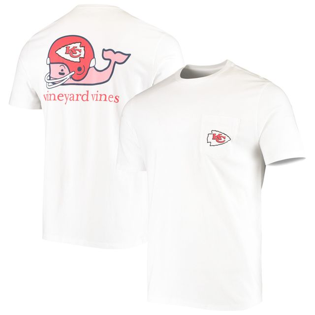T-shirt blanc avec casque Big & Tall des Chiefs de Kansas City Vineyard Vines pour hommes
