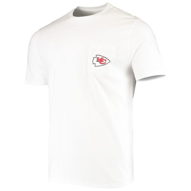 T-shirt blanc avec casque Big & Tall des Chiefs de Kansas City Vineyard Vines pour hommes