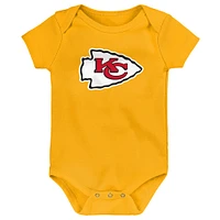 Newborn & Infant Kansas City Chiefs Team Starter 3-Pack Bodysuit Set