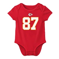 Newborn & Infant Nike Travis Kelce Red Kansas City Chiefs Player Name Number Bodysuit