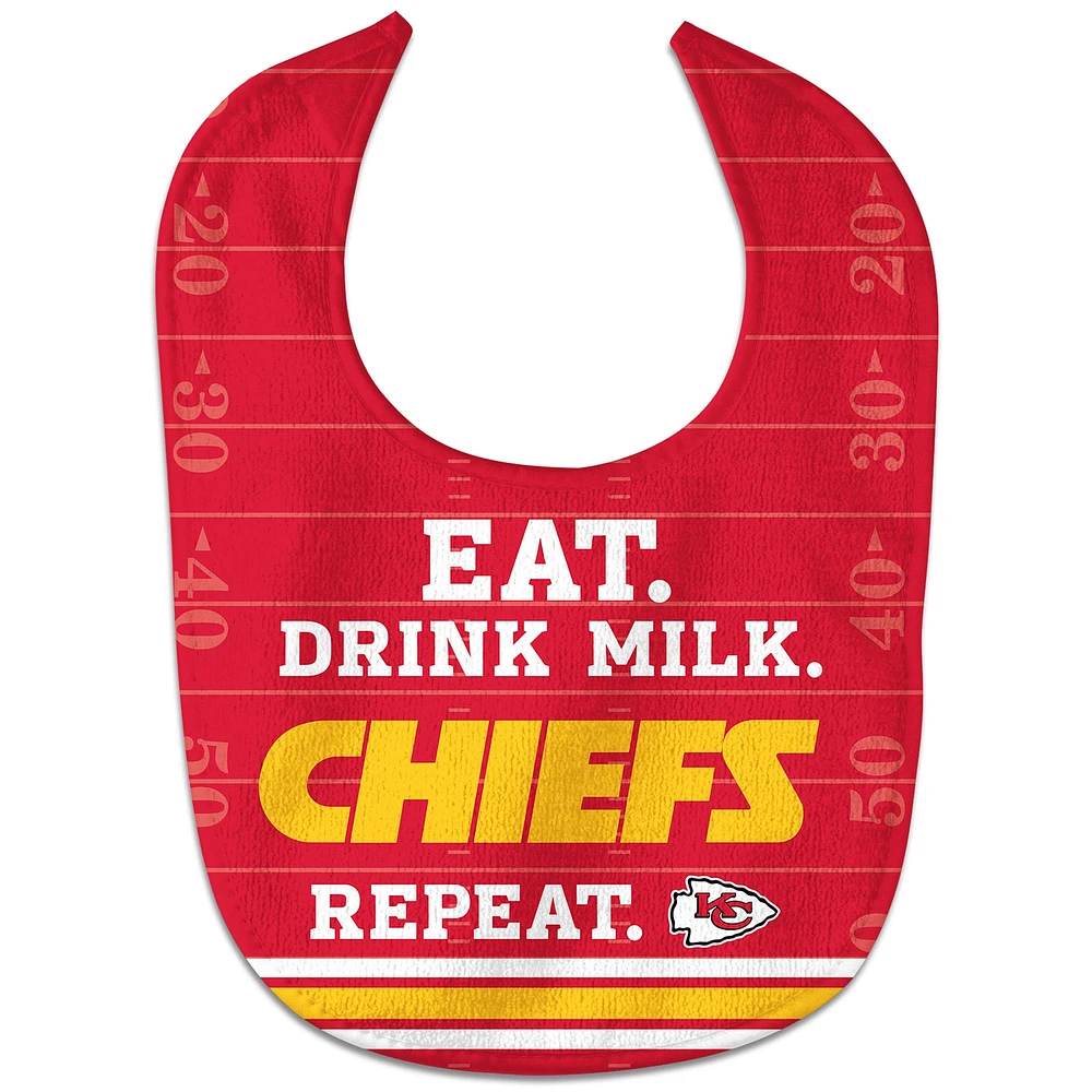 Nouveau-nés et nourrissons WinCraft Kansas City Chiefs Eat. Boire. Répéter. Dossard All-Pro