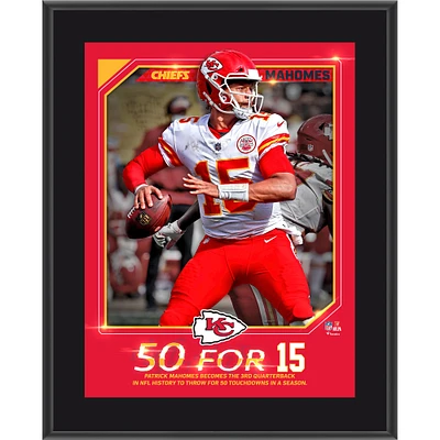 Patrick Mahomes Kansas City Chiefs 10.5" x 13" 50 Touchdowns In a Season Sublimated Plaque