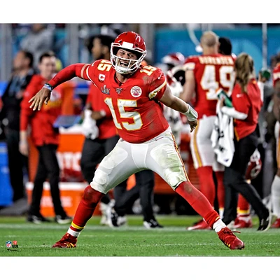 Patrick Mahomes Kansas City Chiefs Unsigned Super Bowl LIV Celebration Photograph