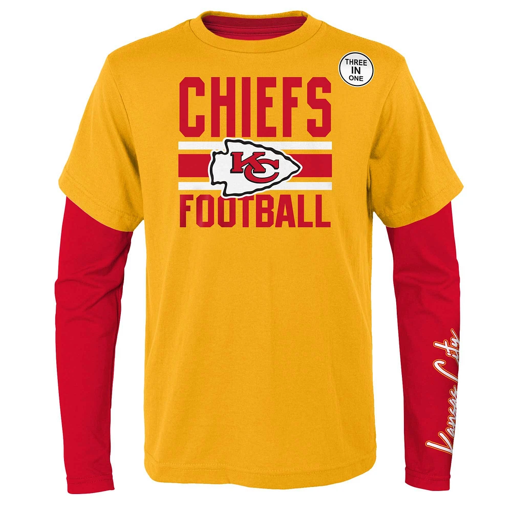 Preschool Gold/Red Kansas City Chiefs Fan Fave T-Shirt Combo Set