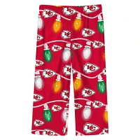 Preschool Kansas City Chiefs Two-Piece Garland Holiday Long Sleeve Pajama Set