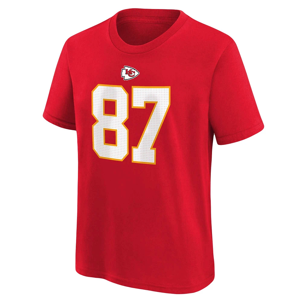 Preschool Nike Travis Kelce Red Kansas City Chiefs Player Name & Number T-Shirt