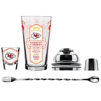 The Sports Vault Kansas City Chiefs Five-Piece Bartender Shot Glass & Mixing Glass Set