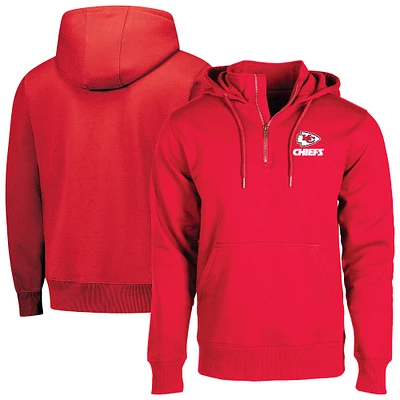 Sweat à capuche unisexe Dunbrooke Red Kansas City Chiefs Defender fermeture éclair quart de tour