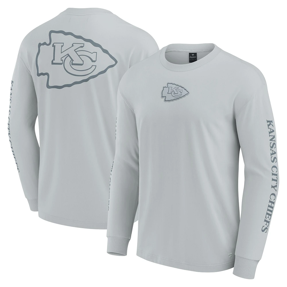 Unisex Fanatics Gray Kansas City Chiefs Elements Strive Long Sleeve T-Shirt