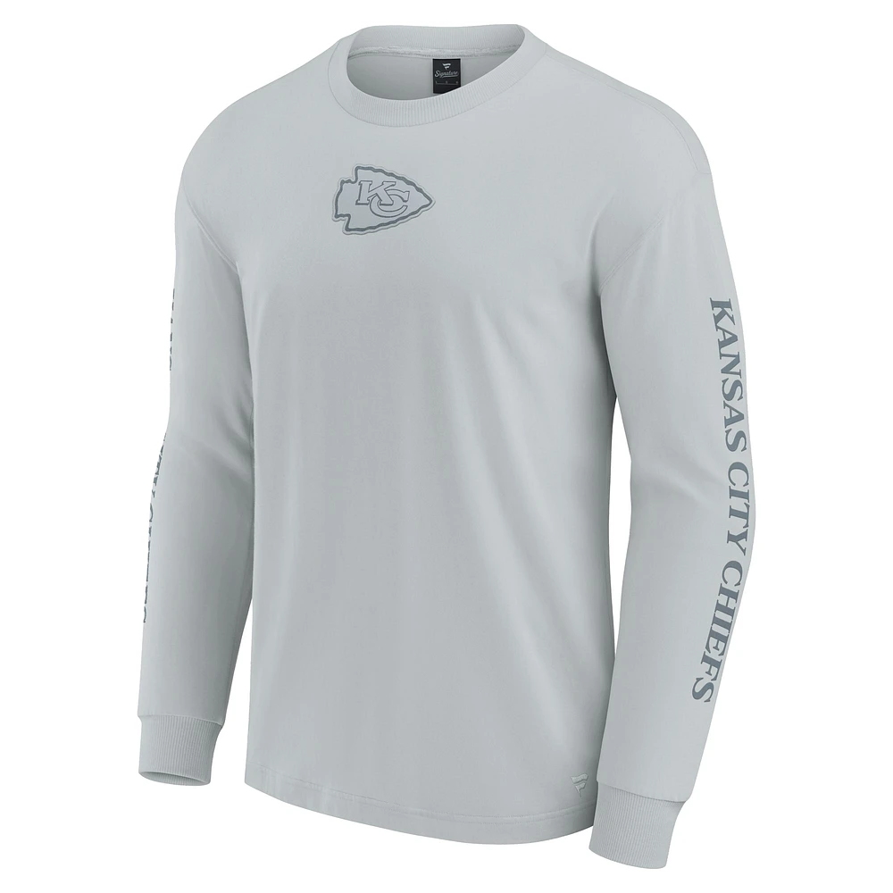 Unisex Fanatics Gray Kansas City Chiefs Elements Strive Long Sleeve T-Shirt