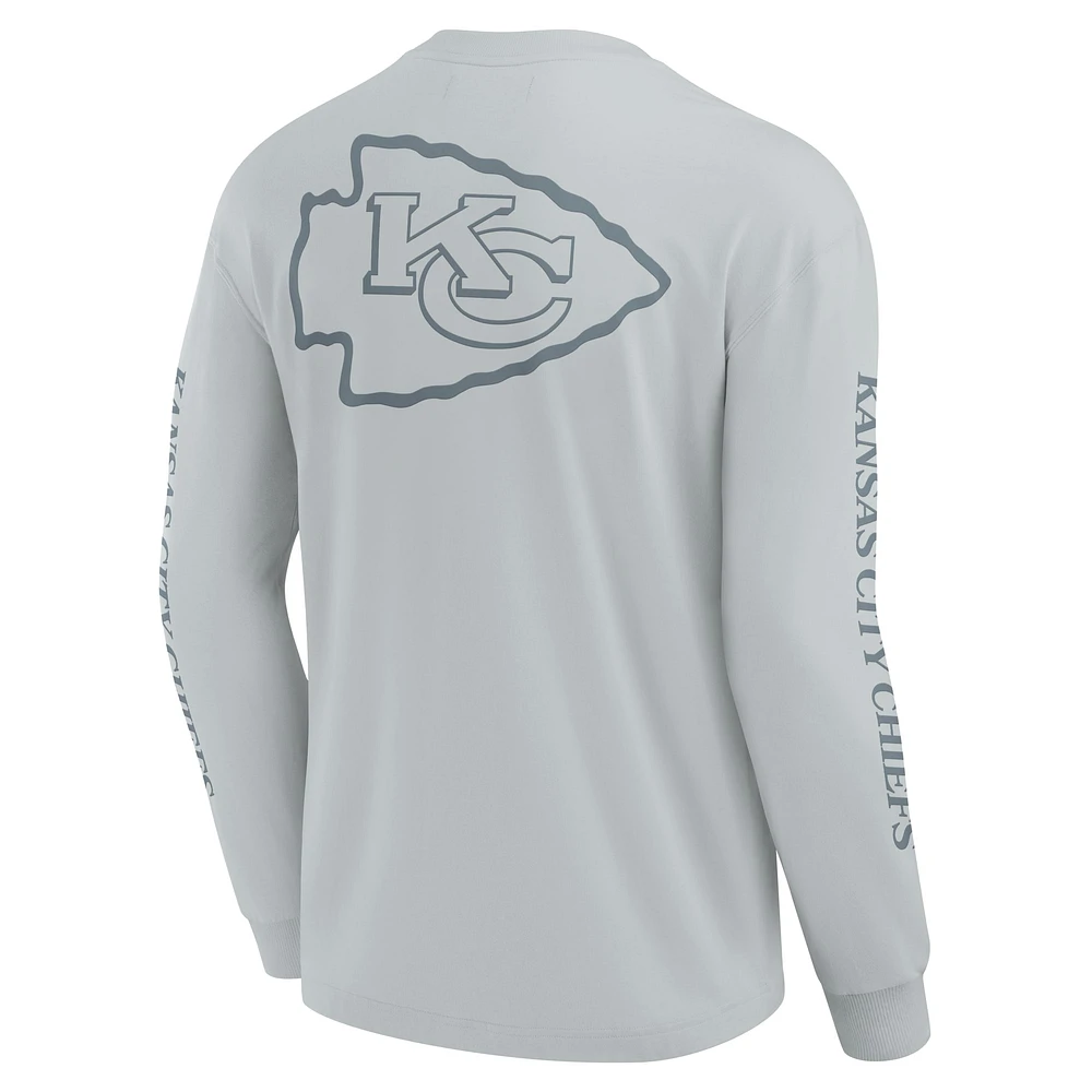 Unisex Fanatics Gray Kansas City Chiefs Elements Strive Long Sleeve T-Shirt