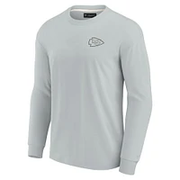 T-shirt unisexe Fanatics gris Kansas City Chiefs Elements super doux à manches longues