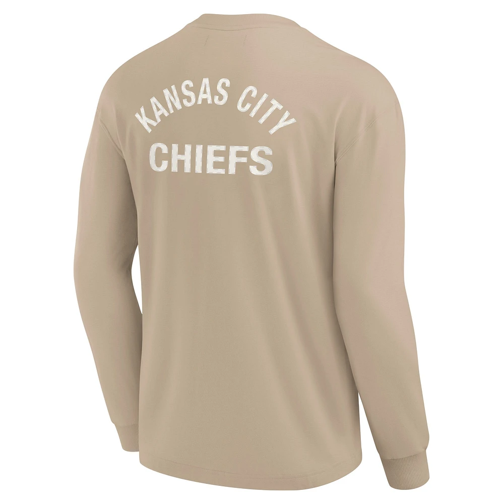 Unisex Fanatics Khaki Kansas City Chiefs Elements Super Soft Long Sleeve T-Shirt