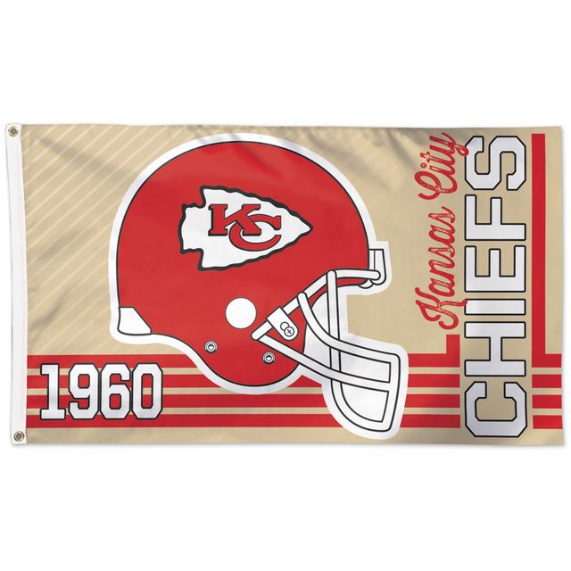 WinCraft Kansas City Chiefs 3' x 5' Established Deluxe - Drapeau simple face