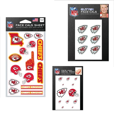 Ensemble de tatouages ​​sans eau WinCraft Kansas City Chiefs 4" x 7"