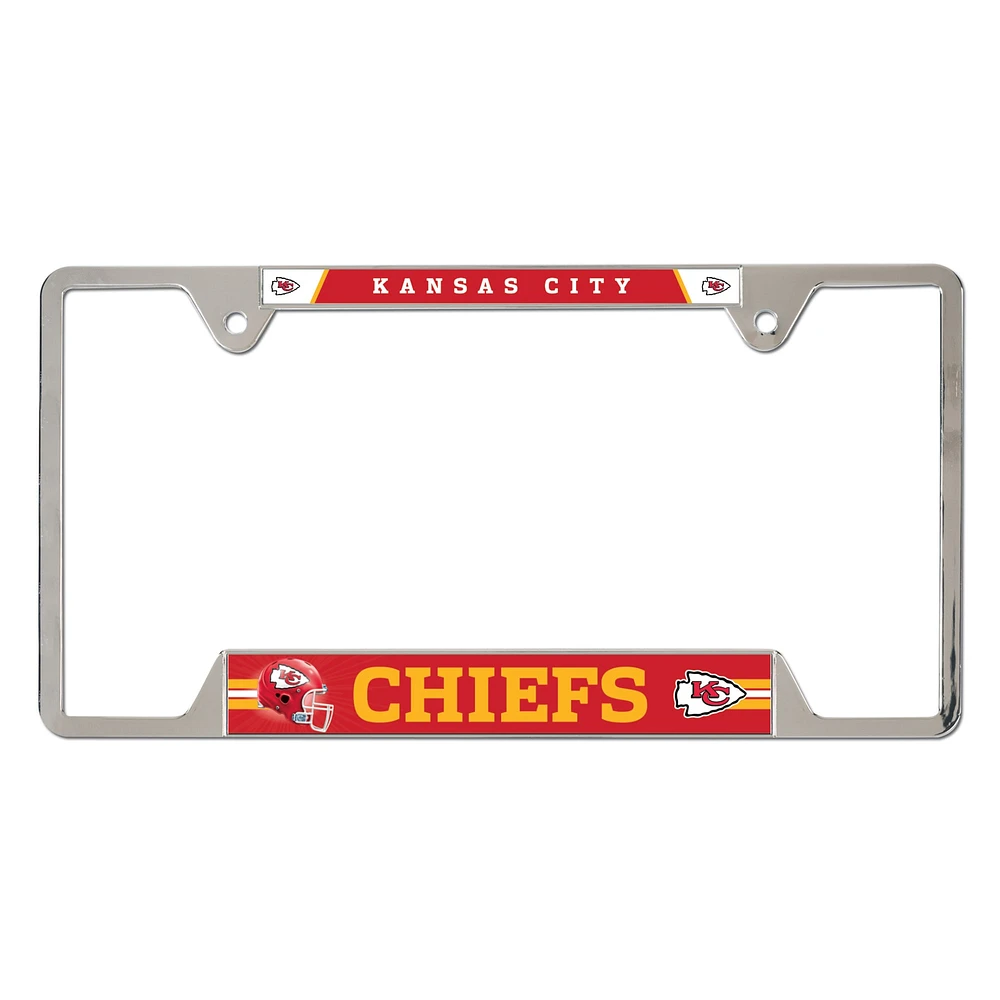 Cadre de plaque d'immatriculation en métal chromé WinCraft Kansas City Chiefs