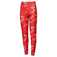 Women's Concepts Sport Red Kansas City Chiefs Breakthrough Allover Print Knit Sleep Leggings
