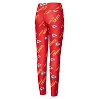 Women's Concepts Sport Red Kansas City Chiefs Breakthrough Allover Print Knit Sleep Leggings