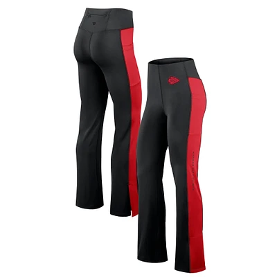 Legging évasé ajusté Studio Fanatics pour femmes, noir, Kansas City Chiefs