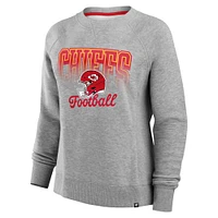 Sweat-shirt en polaire Hit Hard pour femme Fanatics Heather Gray Kansas City Chiefs