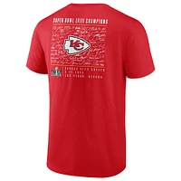 Women's Fanatics Red Kansas City Chiefs Super Bowl LVIII Champions Roster T-Shirt