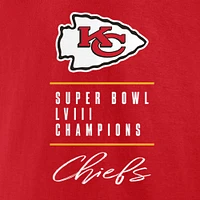 Women's Fanatics Red Kansas City Chiefs Super Bowl LVIII Champions Roster T-Shirt