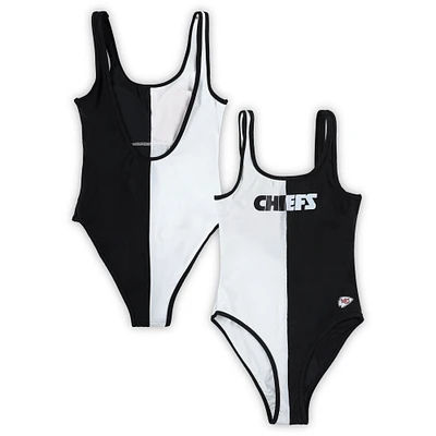 Maillot de bain une pièce G-III 4Her par Carl Banks pour femmes, noir/blanc