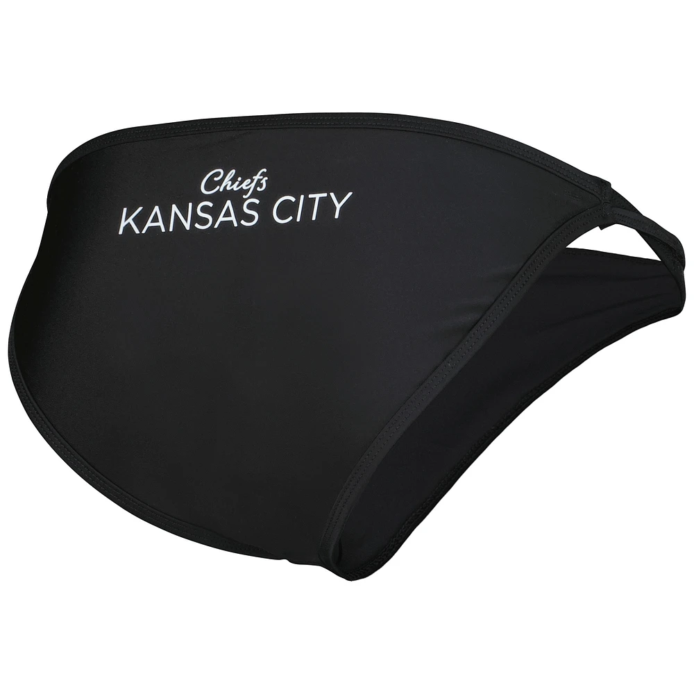 Women's G-III 4Her by Carl Banks Black Kansas City Chiefs Hall of Fame Bikini Bottom