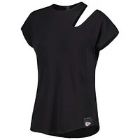 Women's KIYA TOMLIN Black Kansas City Chiefs Cut Out Tri-Blend Shirt