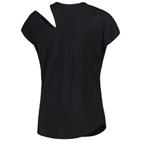 Women's KIYA TOMLIN Black Kansas City Chiefs Cut Out Tri-Blend Shirt
