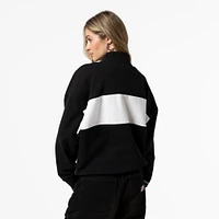 Women's Mitchell & Ness Black Kansas City Chiefs Quarter-Zip Jacket