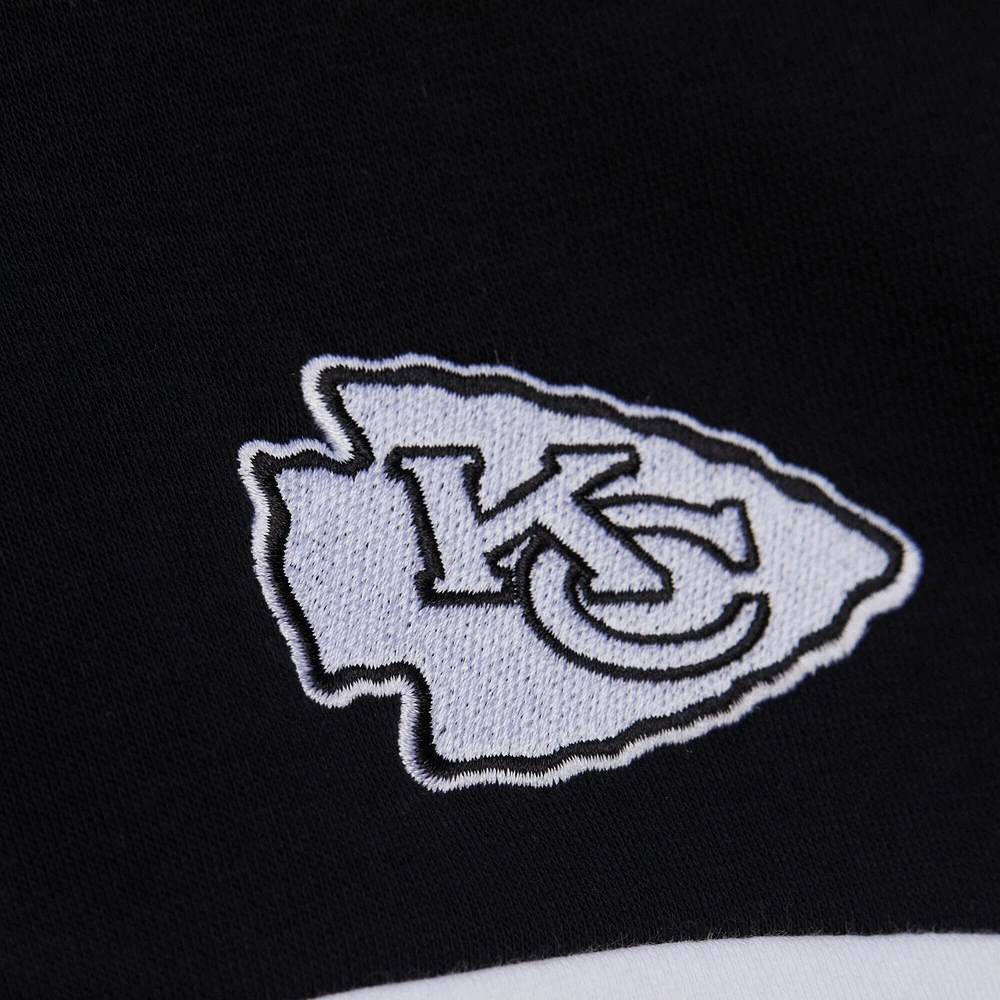 Women's Mitchell & Ness Black Kansas City Chiefs Quarter-Zip Jacket