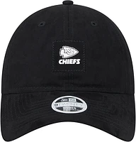 Women's New Era Black Kansas City Chiefs Suede Patch 9TWENTY Adjustable Hat