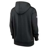 Sweat à capuche Nike noir Kansas City Chiefs 2022 NFL Crucial Catch Therma Performance pour femme