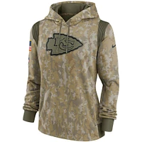 Women's Nike Camo Kansas City Chiefs 2021 Salute To Service - Therma Performance Pullover Hoodie