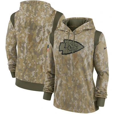 Nike Camo Kansas City Chiefs 2021 Salute To Service pour femme - Therma Performance Pullover Hoodie