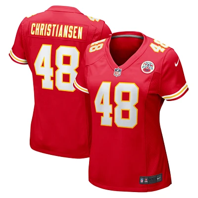 Maillot Nike Cole Christiansen pour femme, rouge, joueur de match des Chiefs Kansas City