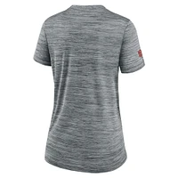 Women's Nike Gray Kansas City Chiefs Sideline Velocity Performance T-Shirt