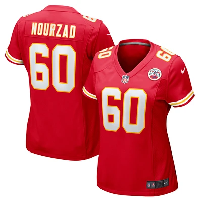Maillot de match Nike Hunter Nourzad rouge Kansas City Chiefs pour femme