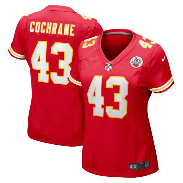 Maillot Nike Jack Cochrane pour femme, joueur de match des Chiefs Kansas City, rouge