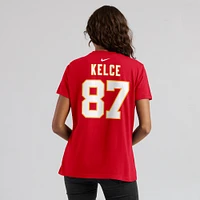 Women's Nike Travis Kelce Red Kansas City Chiefs Player Name & Number T-Shirt