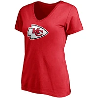 Women's Patrick Mahomes Red Kansas City Chiefs Player Icon Name & Number V-Neck T-Shirt