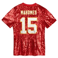 Women's Patrick Mahomes Red Kansas City Chiefs Player Name & Number V-Neck Fashion Jersey