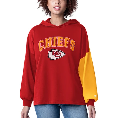 Sweat à capuche manches longues Power Move pour femme, rouge, des Chiefs de Kansas City